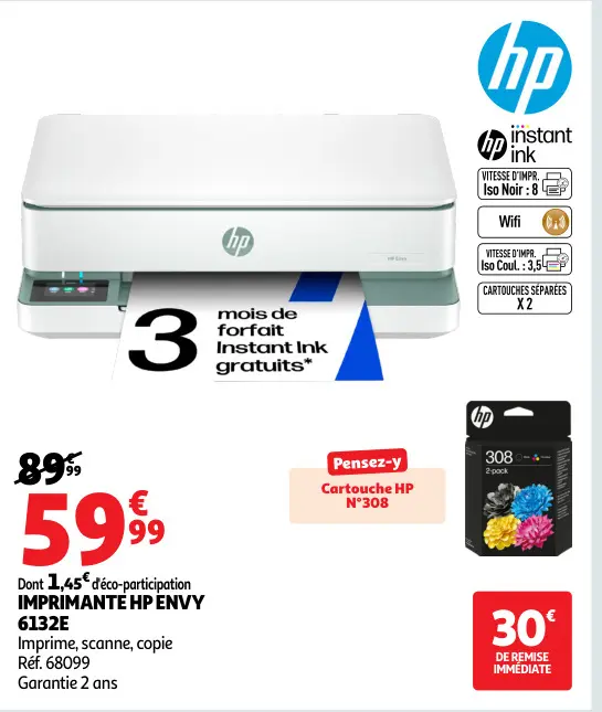 Offre: Imprimante HP envy 6132e