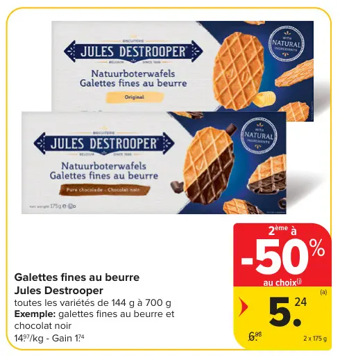 Offre: Galettes fines au beurre