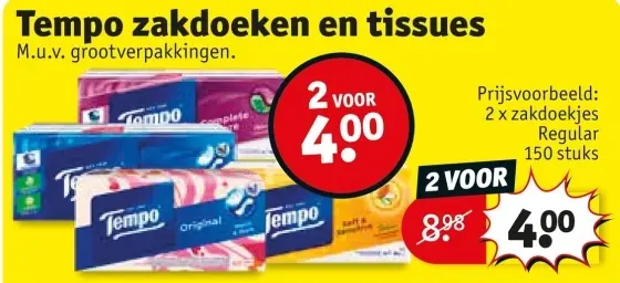 Promotie: Zakdoeken en tissues