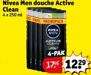 Aanbieding: Nivea Men douche Active Clean