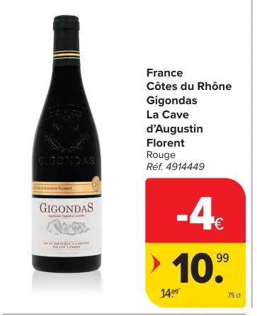 Offre: Gigondas La Cave d'Augustin Florent Rouge