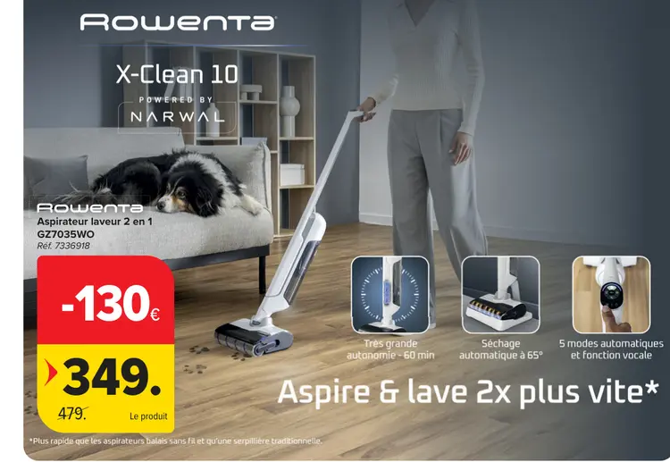 Offre: X-Clean 10 Aspirateur laveur 2 en 1