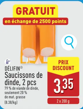 Offre: Saucissons de dinde