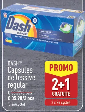 Offre: Capsules de lessive regular