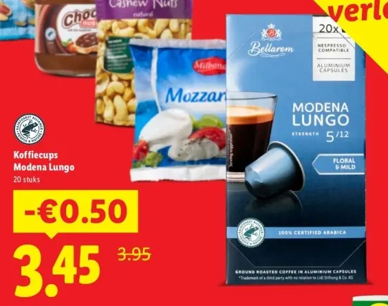 Aanbieding: Koffiecups Modena Lungo