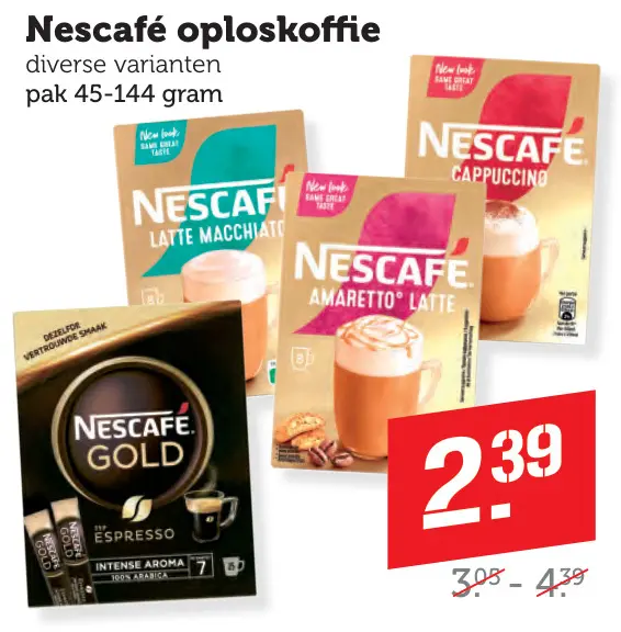 Aanbieding: Nescafé oploskoffie