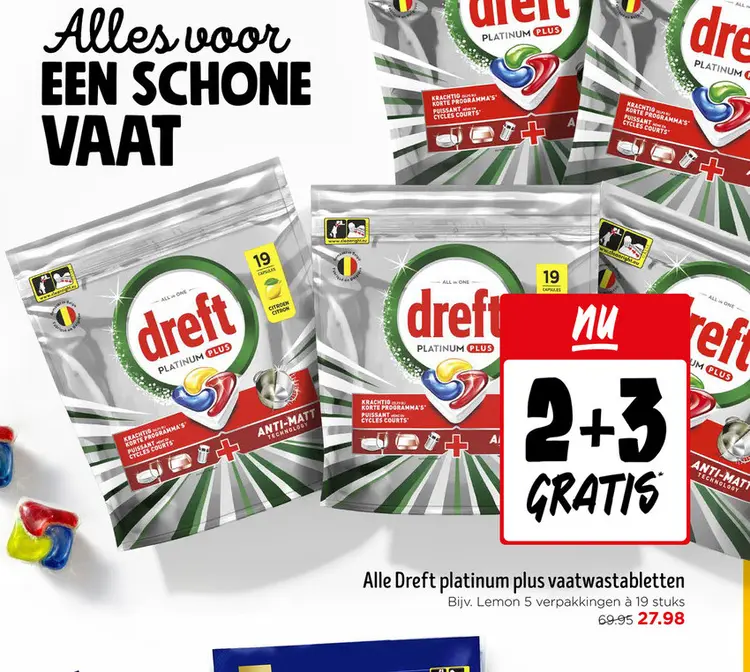 Aanbieding: Dreft platinum plus vaatwastabletten