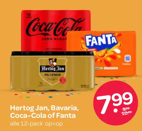 Aanbieding: Hertog Jan, Bavaria, Coca-Cola of Fanta