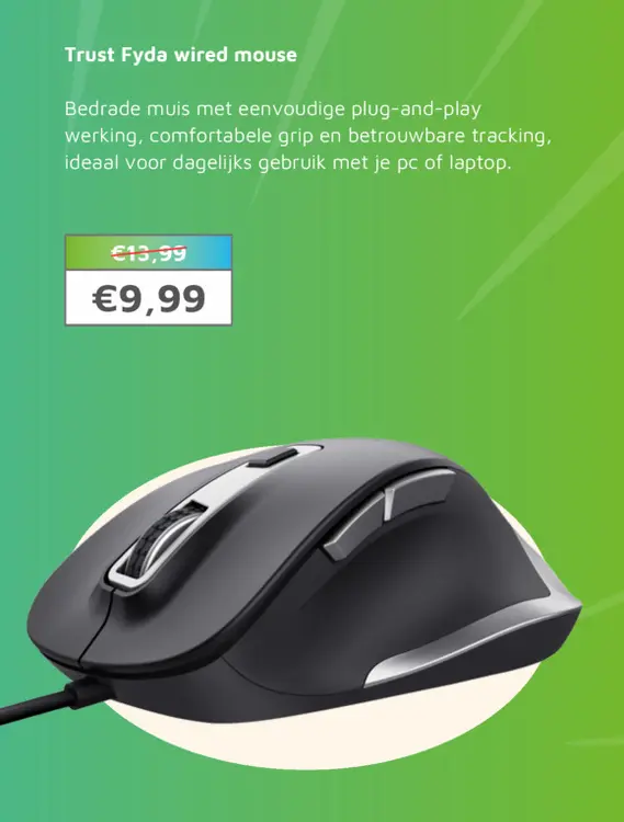 Aanbieding: Trust Fyda wired mouse