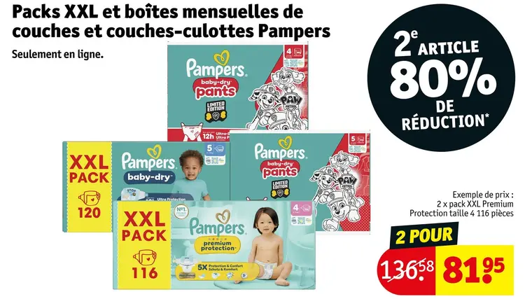 Offre: Packs XXL et boîtes mensuelles de couches et