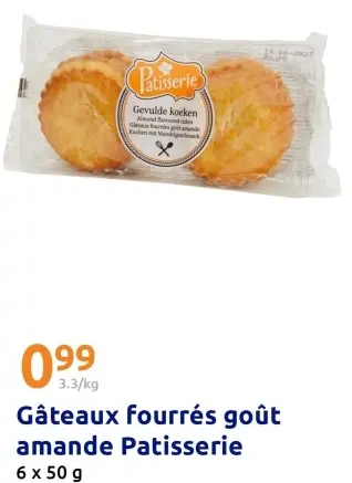 Offre: Gâteaux fourrés goût amande