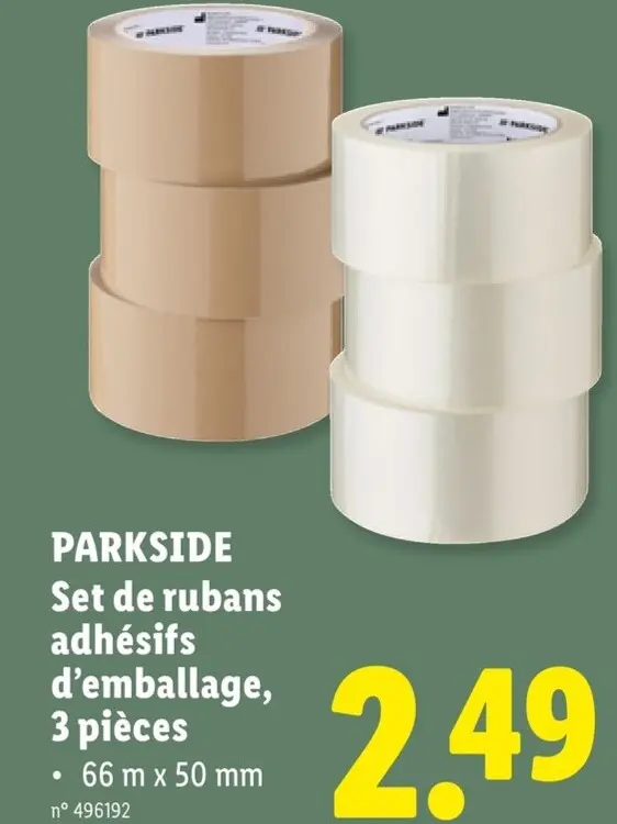 Offre: Set de rubans adhésifs d'emballage