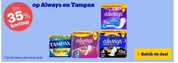 Aanbieding: Always en Tampax