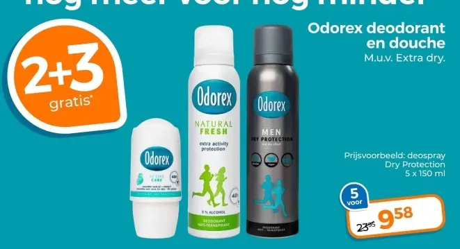 Aanbieding: Odorex deodorant en douche