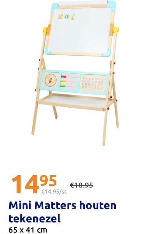Promotie: Mini Matters houten tekenezel