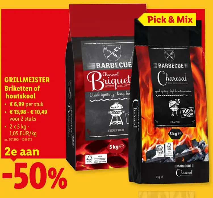 Promotie: Briketten of houtskool