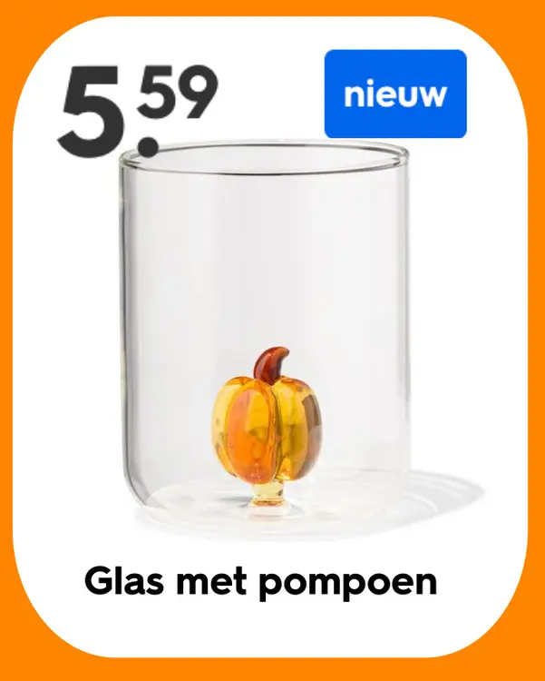 Aanbieding: Glas met pompoen