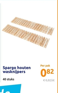 Aanbieding: Spargo houten wasknijpers