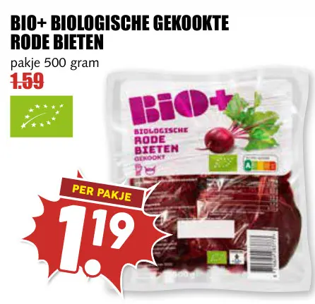 Aanbieding: Biologische gekookte rode bieten
