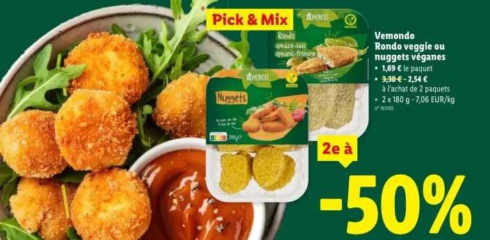 Offre: Rondo veggie ou nuggets véganes