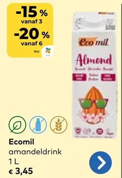 Aanbieding: Ecomil amandeldrink