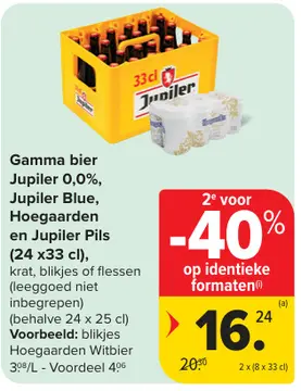 Aanbieding: Gamma bier Jupiler 0,0%, Jupiler Blue, Hoegaarden en Jupiler Pils
