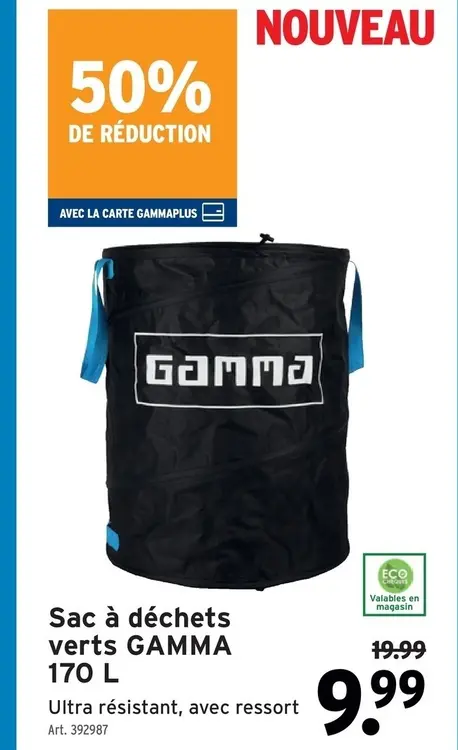 Offre: Sac à déchets verts GAMMA 170 L