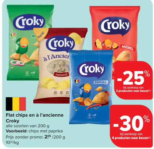 Promotie: Flat chips en à l'ancienne