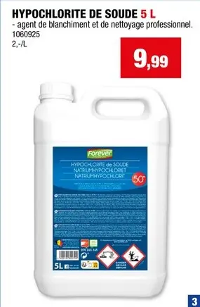 Offre: Forever hypochlorite de soude 5l