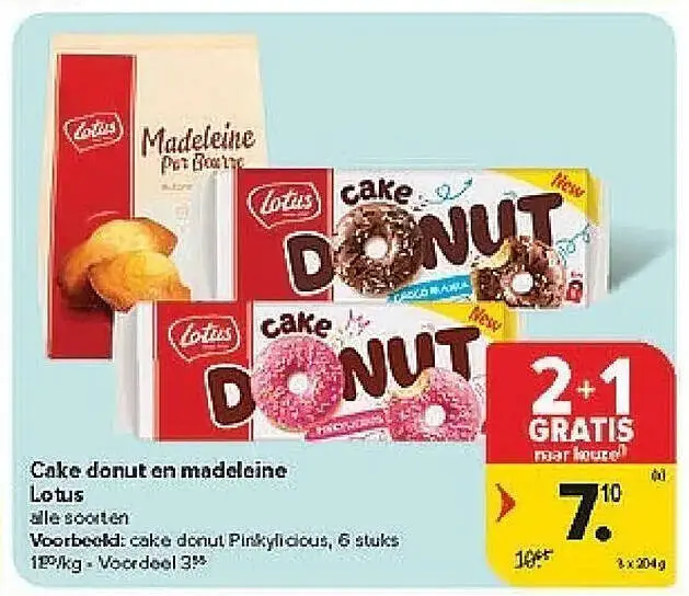 Promotie: Cake donut en madeleine