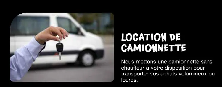 Promotie: Location de camionnette