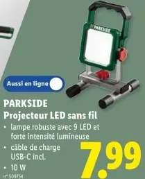 Offre: Projecteur LED sans fil