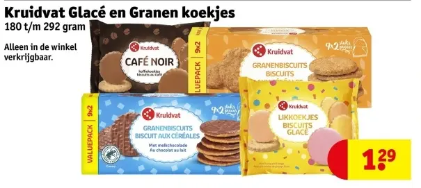 Aanbieding: Glace en Granen koekjes