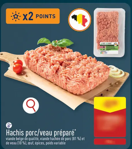 Offre: Hachis porc/veau préparé