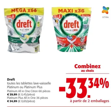 Offre: Dreft Platinum ou Platinum Plus