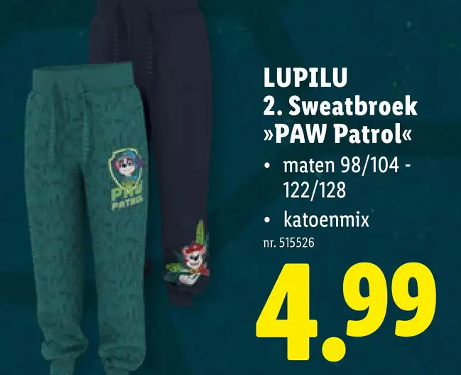 Promotie: Sweatbroek "PAW Patrol"