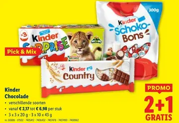 Aanbieding: Kinder Chocolade