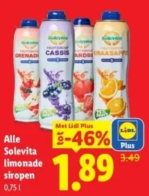 Aanbieding: Solevita limonade siropen