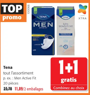 Offre: Tena tout l'assortiment