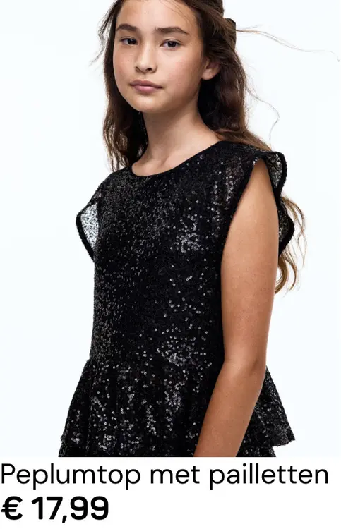 Aanbieding: Peplumtop met pailletten