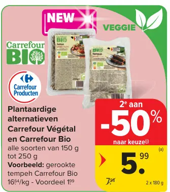 Promotie: Plantaardige alternatieven Carrefour Végétal 