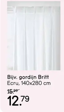 Aanbieding: Gordijn Britt - ecru - 280x140 cm (1 stuk)