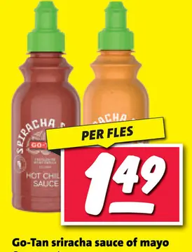 Aanbieding: Go-Tan sriracha sauce of mayo