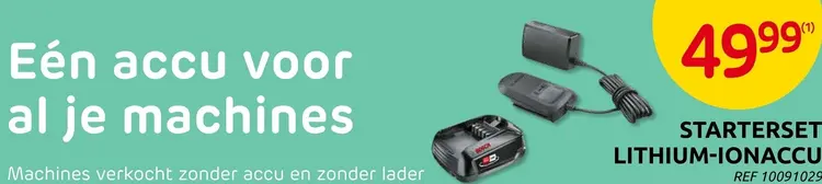 Promotie: Starterset lithium-ionaccu