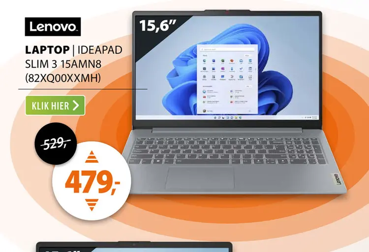 Aanbieding: Laptop ideapad slim 3 15amn8