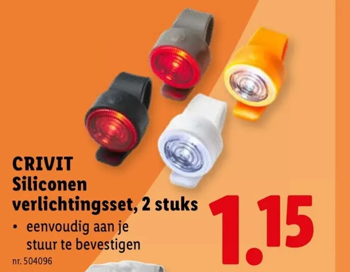 Promotie: CRIVIT Siliconen verlichtingsset, 2 stuks