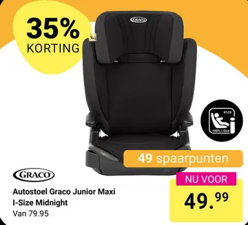 Aanbieding: Autostoel Graco Junior Maxi I-Size Midnight