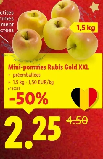 Offre: Mini-pommes Rubis Gold XXL