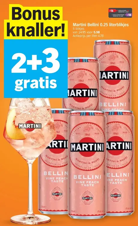 Promotie: Martini Bellini literblikjes