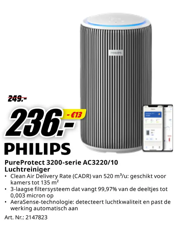 Promotie: PureProtect 3200-serie AC3220/10 Luchtreiniger